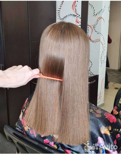 Полировка волос+ прямой срез