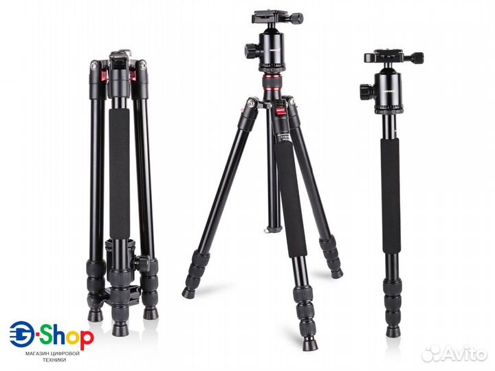 Видео штатив + монопод Neewer T566A гидро голова