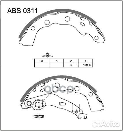 Колодки тормозные ABS0311 allied nippon