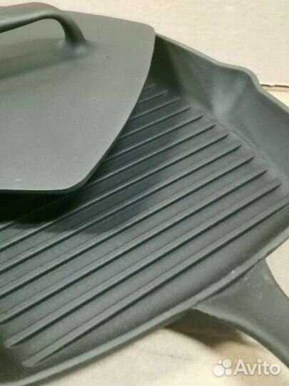 Сковорода чугунная гриль. 26 см. Сковорода гриль