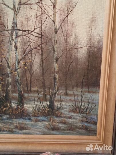 Картина маслом,на оргалите