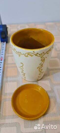 Горшок для цветов керамика с поддоном