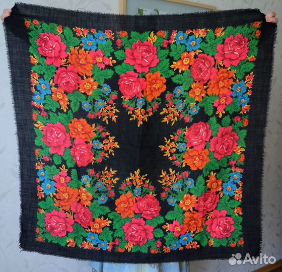 Платок черный винтаж