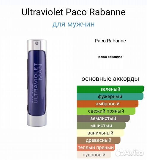 Paco Rabanne Ultraviolet Men тестер оригинал 66 мл