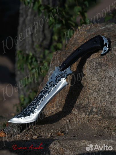 Нож мачете сталь с45 ручная ковка