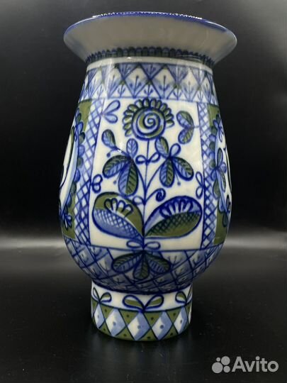 Ваза лфз ленинград птица гжель целая (сзр)