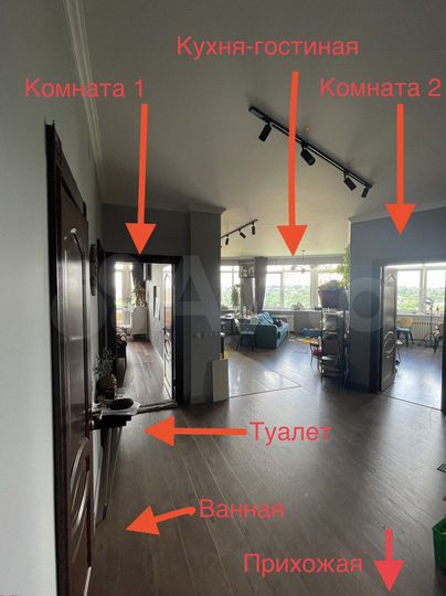 2-к. квартира, 93,4 м², 8/18 эт.