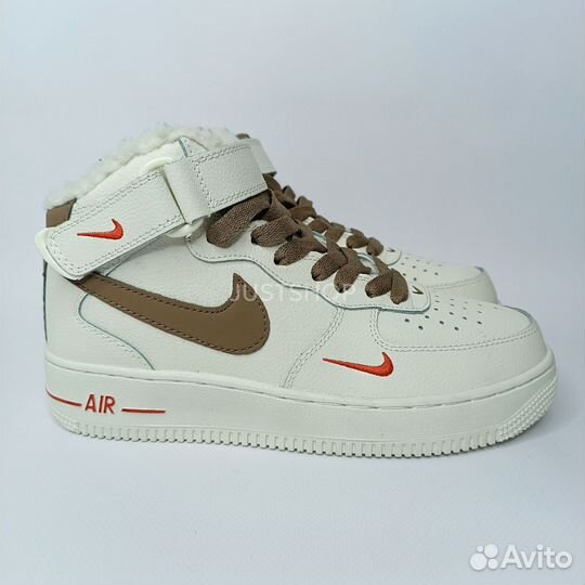 Кроссовки Nike Air Force 1 MID женские с мехом