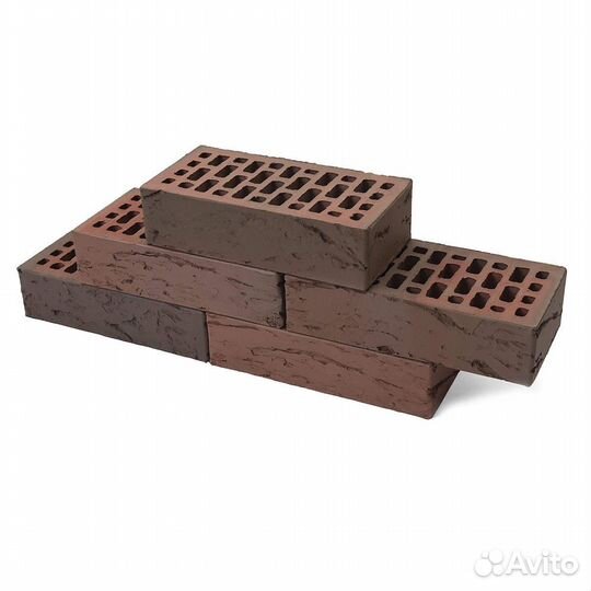 Кирпич облицовочный Braer бордо кора дуба 1нф