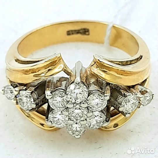 Кольцо / размер 18 / 7,81г / Золото585 / бриллиант