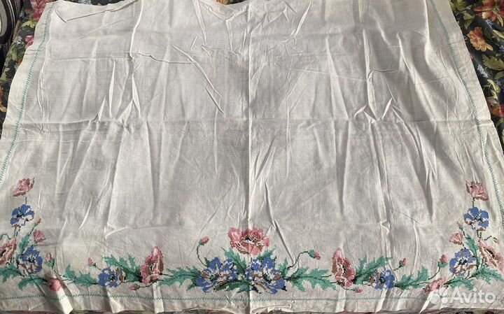 Накомодник. Лён. Вышивка ручная работа