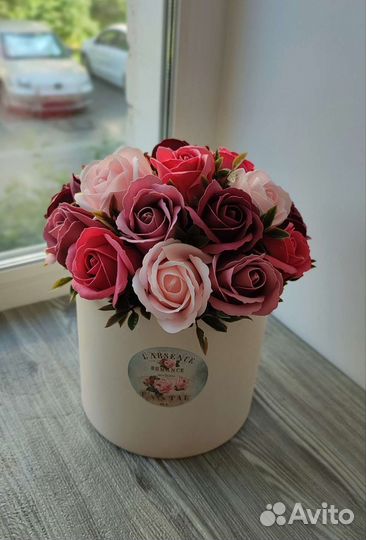 Букет из мыльных роз