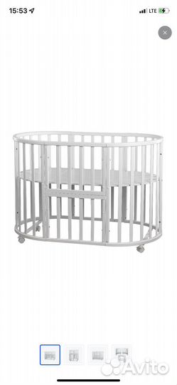 Детская кроватка овальная