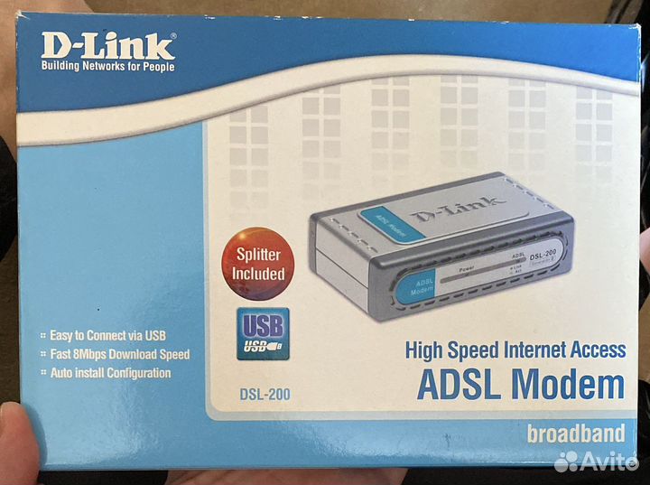 Модем D-link adsl DSL-200