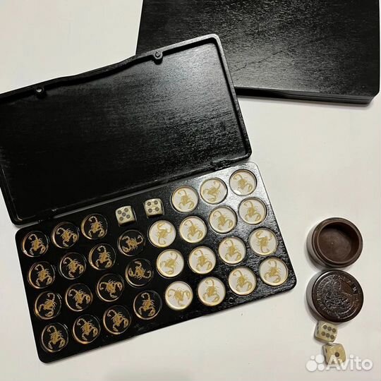 Фишки для, нард в подарочном кейсе