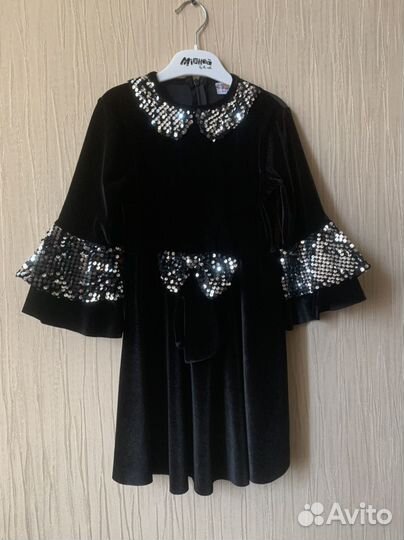 Платье бархатное