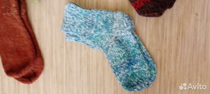 Носки ручной вязки шерстяные
