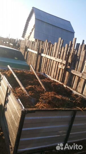 Навоз конский, сено на удобрение