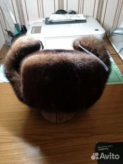 Норковая шапка мужская ушанка