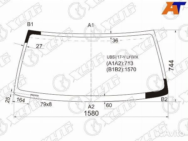 Стекло лобовое opel monterey