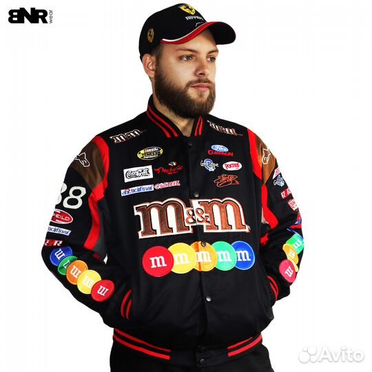 Бомбер M&Ms Nascar Вышивка