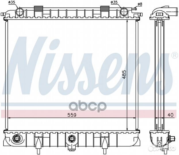 Радиатор range rover II (LP) (94) 2.5 TD 64309