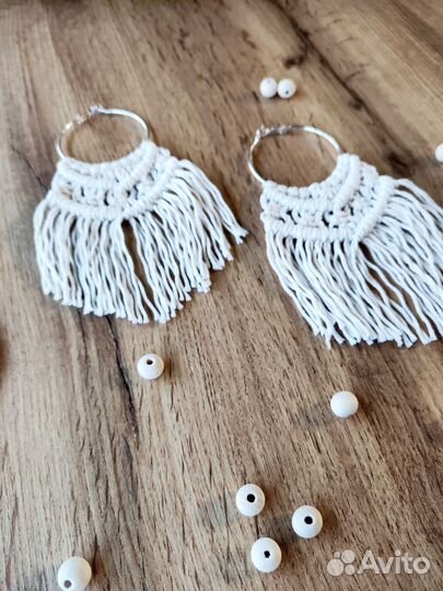Набор серёжек макраме