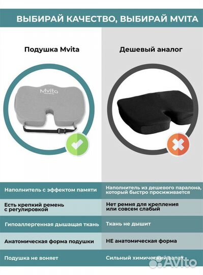 Ортопедическая подушка для сидения на стул