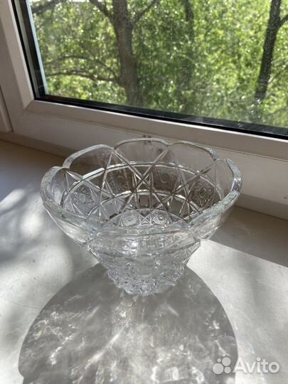 Ваза для фруктов хрусталь