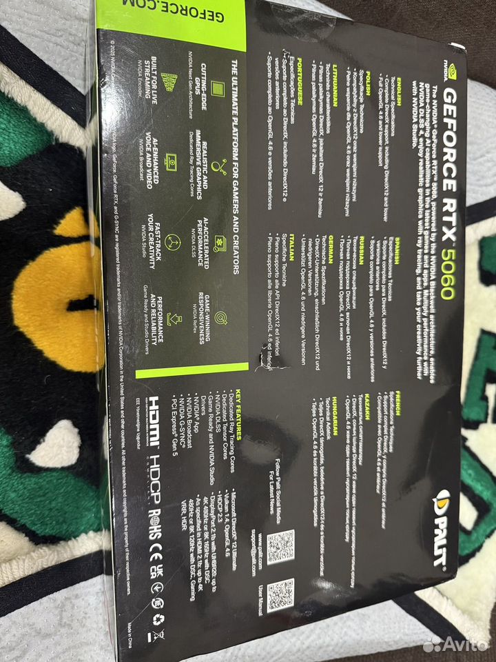 Видеокарта Palit Rtx5060 8gb новая купить в Москве по низкой цене ...