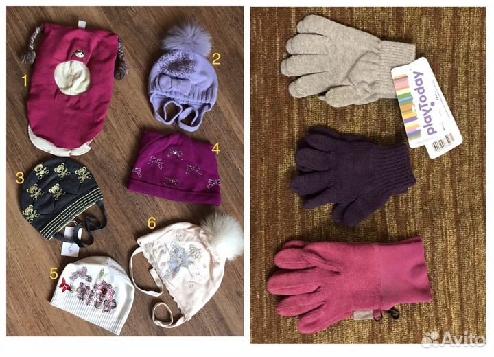 Шапки Tavitta, перчатки - новые и б/у
