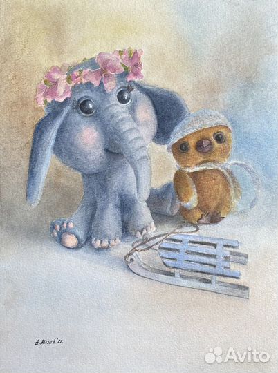 Картина акварель 