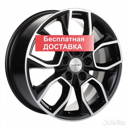 Диски Khomen 1713 Black-FP 7x17 5x114.3 ET 51 Dia