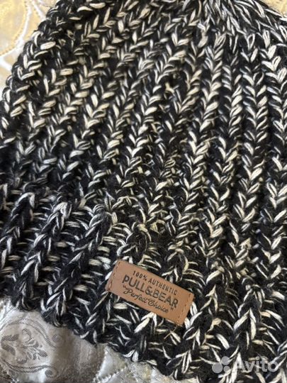 Комплект шапка и шарф мужской