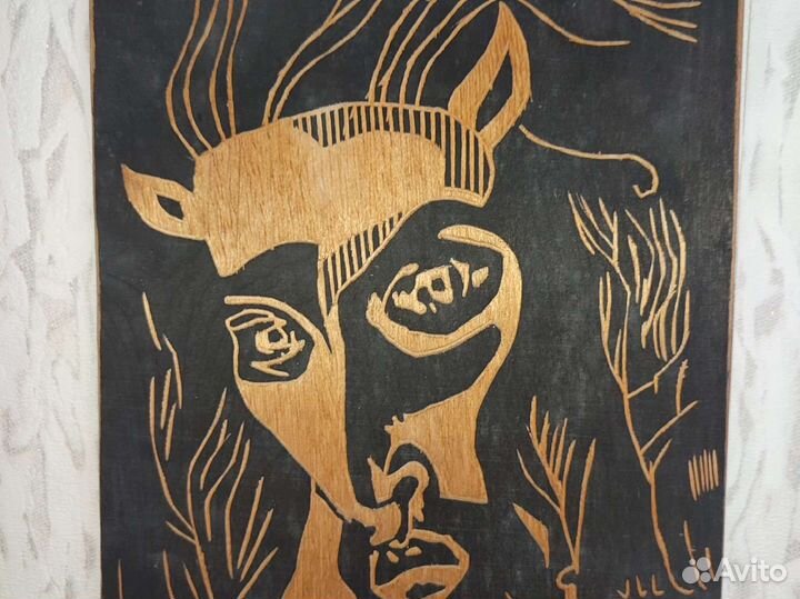 Картина из дерева 1970 года, СССР
