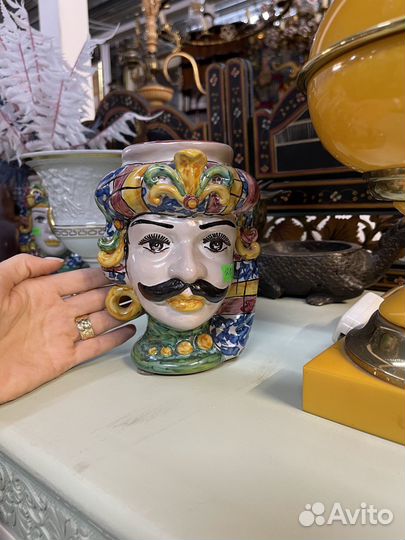 Ваза.Кашпо.Для цветов.Сицилия.Ручная работа.Винтаж