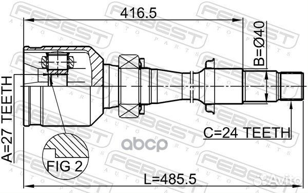 ШРУС внутренний правый 27x40x24 0111-MCV30RH Fe