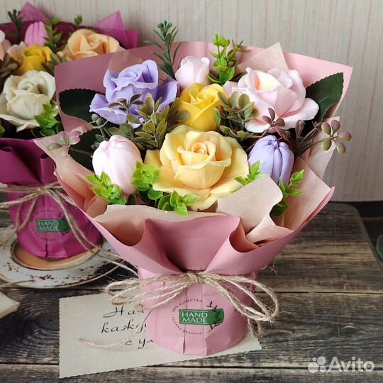 Букет из мыла,розы из мыла