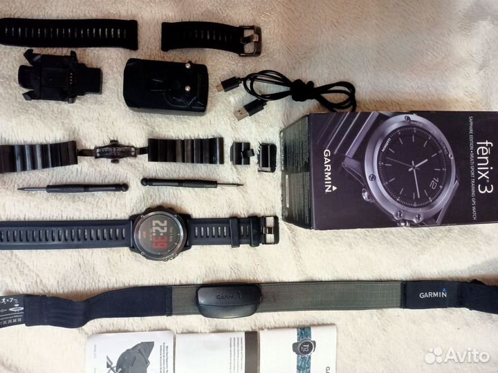 Часы garmin fenix 3 Sapfir edition с титан. ремеш