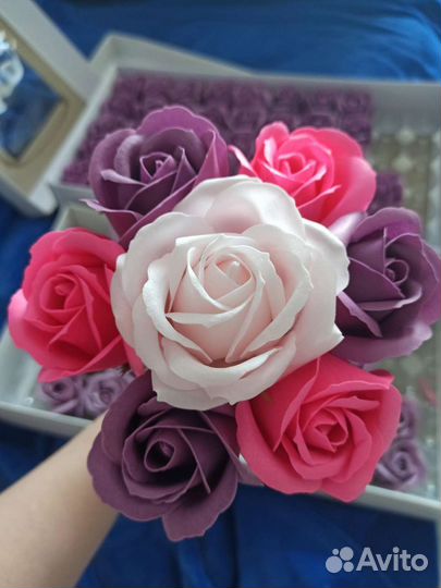 Букет из мыльных роз