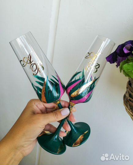 Свадебные бокалы, свадебные наборы