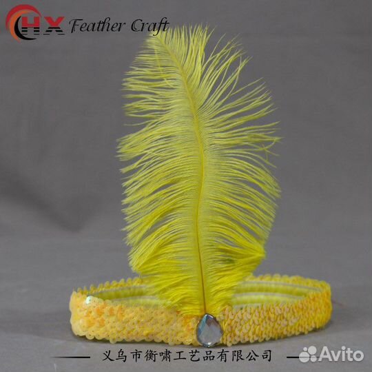 Повязка на голову с пером в стиле Чикаго Гэтсби