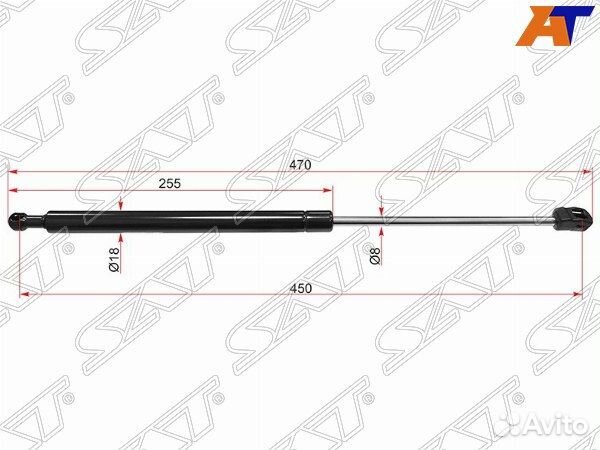 Амортизатор крышки багажника toyota avensis, toyot