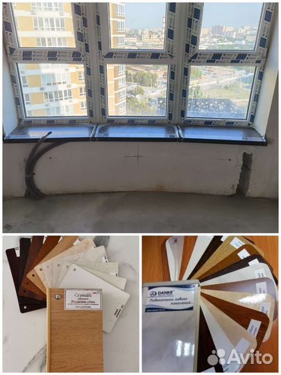Подоконники,отливы на окна с установкой