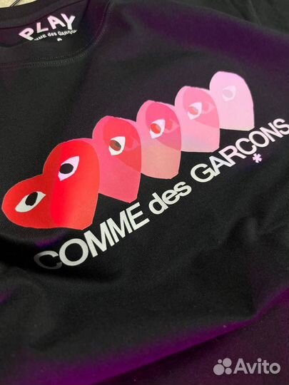 Футболка comme des garcon черная
