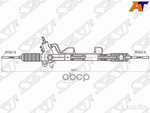 Рейка рулевая toyota camry/lexus ES300 96-00 LH
