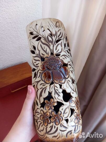 Ваза керамическая для сухоцветов высота 29 см