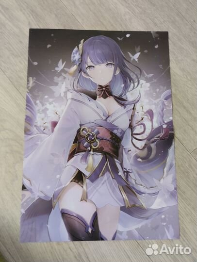 Плакат геншин,плакат райден