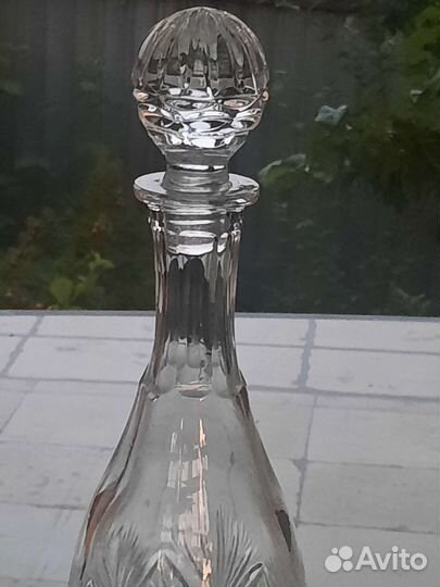 Хрустальный графин с рюмками СССР