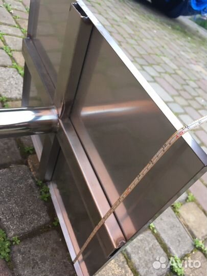 Столик и лавочка из нержавеющей стали